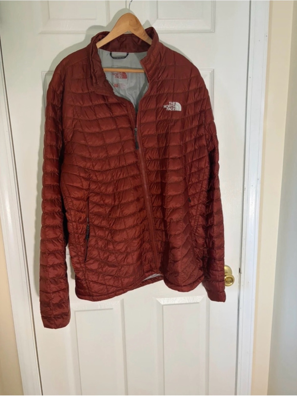 The North Face Brick Red Quilted Insulated Jacket